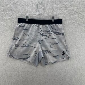 TacHuntFish Shorts Mens XL Grey White Snow Camo Hybrid Fishing Hunt Outdoor